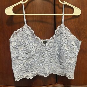 Express Allover Lace Cropped Cami